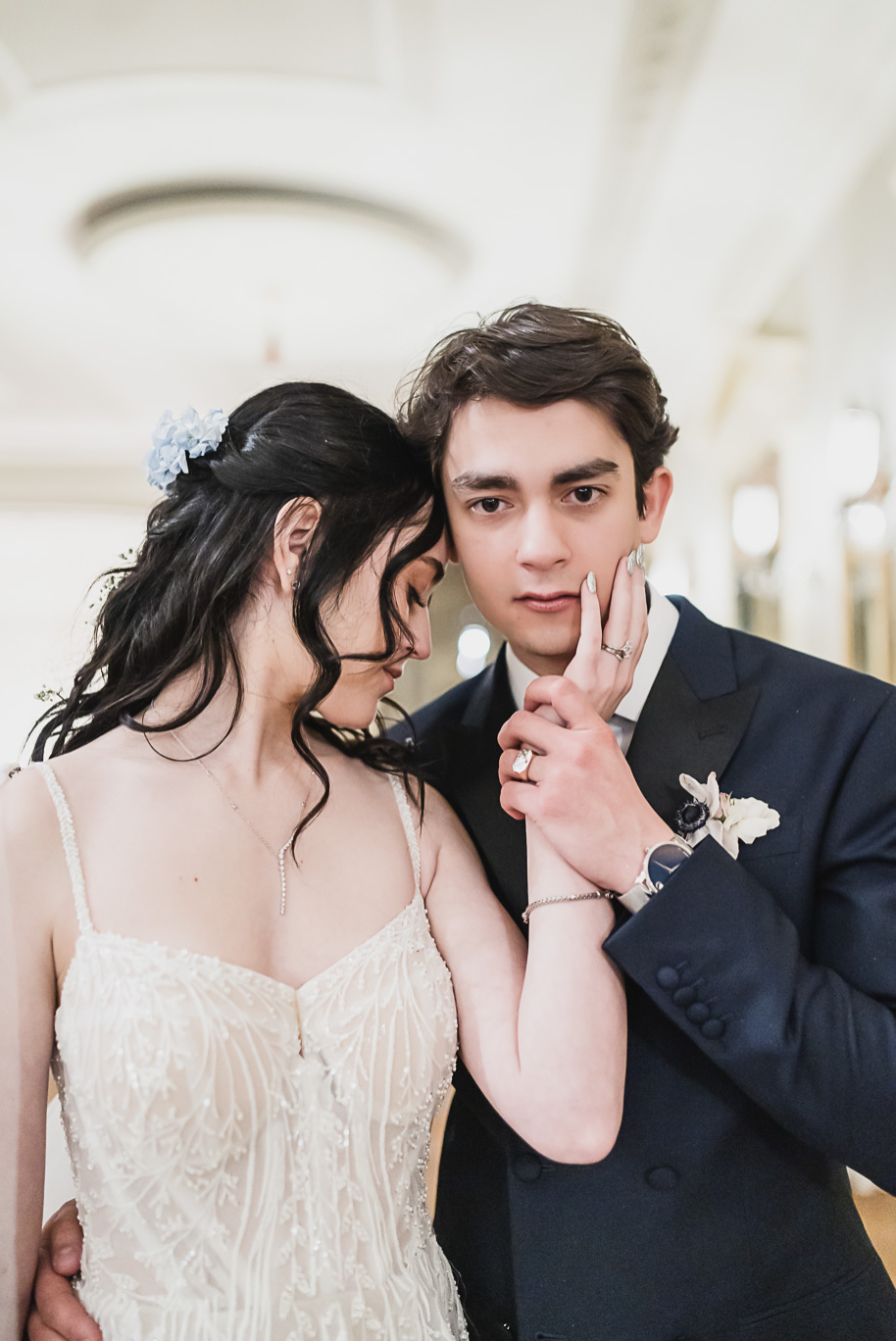 A classic and romantic winter Lovett Hall wedding at Greenfield Village in Dearborn Michigan provided by Kari Dawson top-rated Detroit wedding photographer.