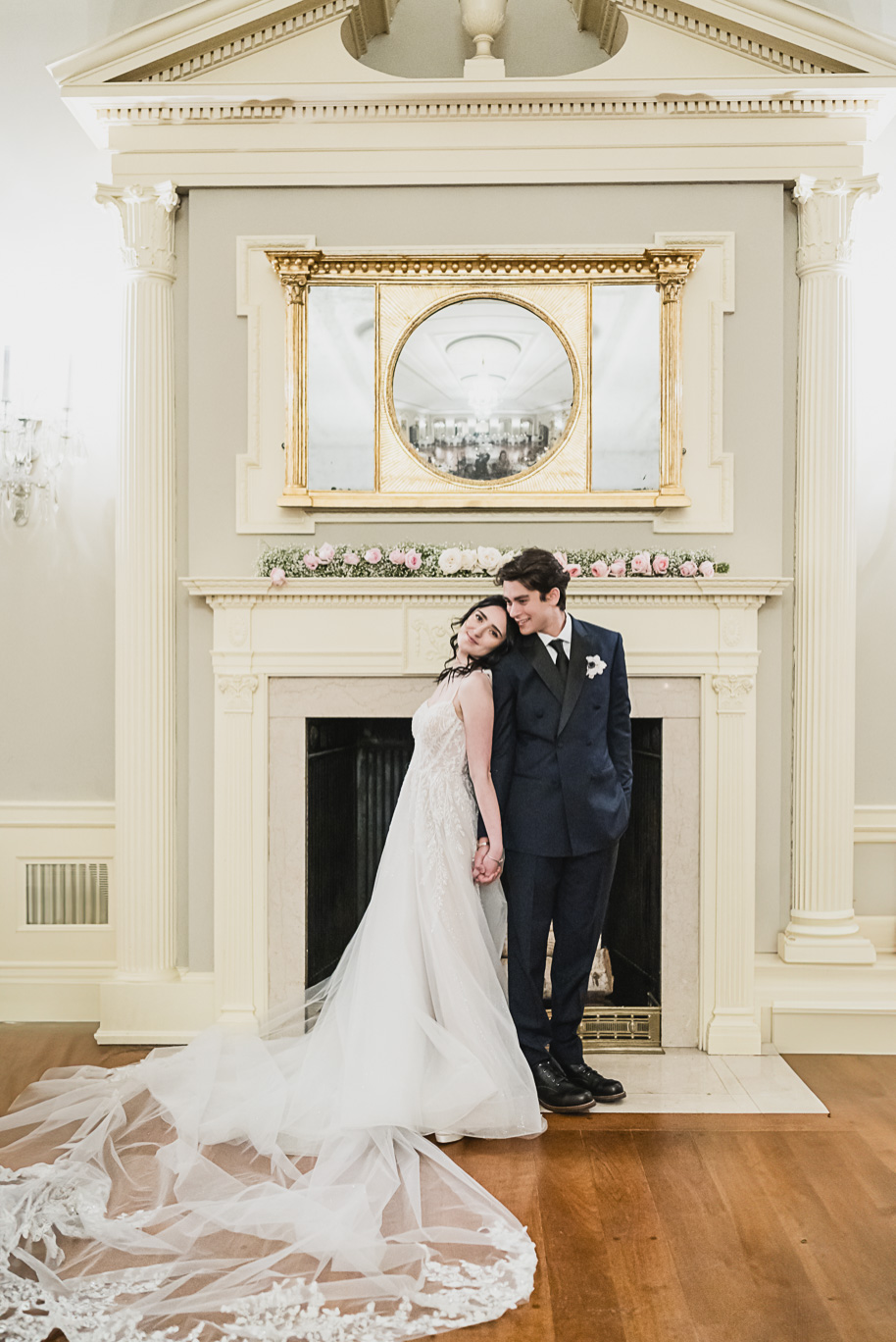A classic and romantic winter Lovett Hall wedding at Greenfield Village in Dearborn Michigan provided by Kari Dawson top-rated Detroit wedding photographer.