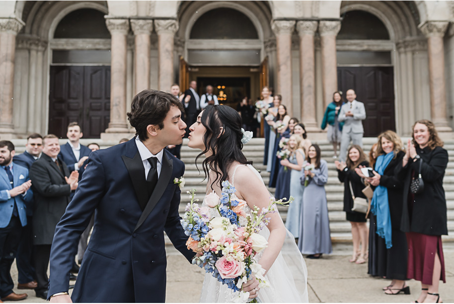 A classic and romantic winter Lovett Hall wedding at Greenfield Village in Dearborn Michigan provided by Kari Dawson top-rated Detroit wedding photographer.