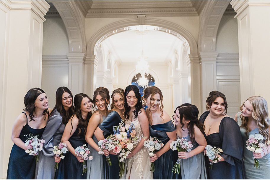 A classic and romantic winter Lovett Hall wedding at Greenfield Village in Dearborn Michigan provided by Kari Dawson top-rated Detroit wedding photographer.