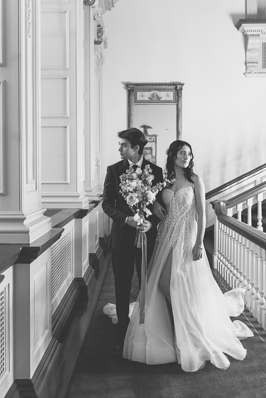 A classic and romantic winter Lovett Hall wedding at Greenfield Village in Dearborn Michigan provided by Kari Dawson top-rated Detroit wedding photographer.