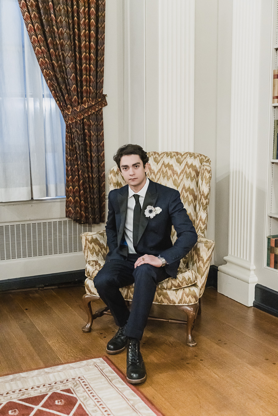 A classic and romantic winter Lovett Hall wedding at Greenfield Village in Dearborn Michigan provided by Kari Dawson top-rated Detroit wedding photographer.