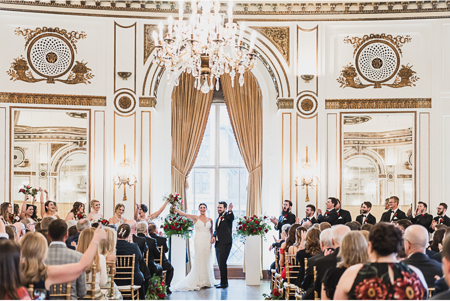 A vibrant classic Colony Club wedding in downtown Detroit Michigan provided by Kari Dawson, top-rated Detroit wedding photographer, and her team.