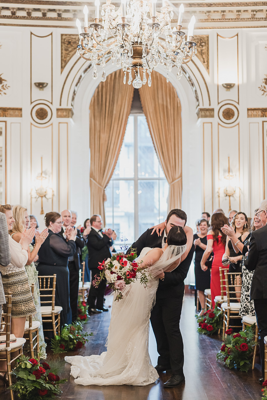 A vibrant classic Colony Club wedding in downtown Detroit Michigan provided by Kari Dawson, top-rated Detroit wedding photographer, and her team.