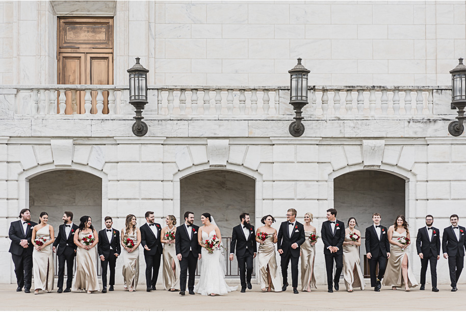 A vibrant classic Colony Club wedding in downtown Detroit Michigan provided by Kari Dawson, top-rated Detroit wedding photographer, and her team.