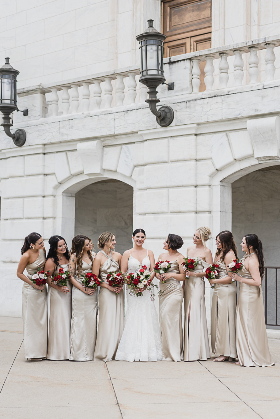 A vibrant classic Colony Club wedding in downtown Detroit Michigan provided by Kari Dawson, top-rated Detroit wedding photographer, and her team.