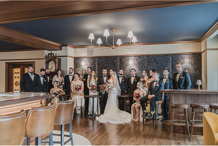 A vibrant classic Colony Club wedding in downtown Detroit Michigan provided by Kari Dawson, top-rated Detroit wedding photographer, and her team.