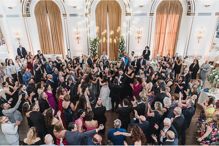 A classic black-tie summer Palestinian wedding in Detroit at the Colony Club by Kari Dawson, top-rated Detroit wedding photographer, and her team.