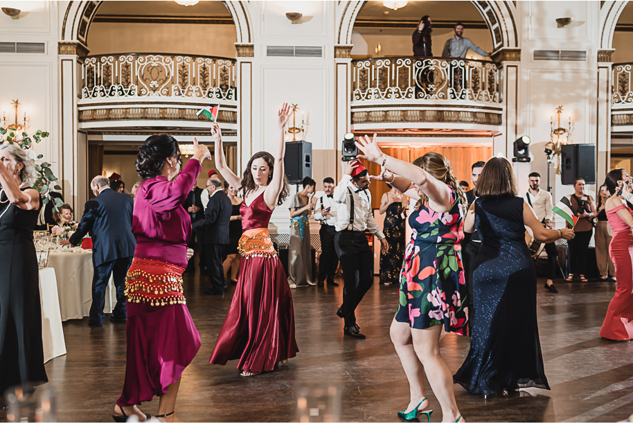 A classic black-tie summer Palestinian wedding in Detroit at the Colony Club by Kari Dawson, top-rated Detroit wedding photographer, and her team.