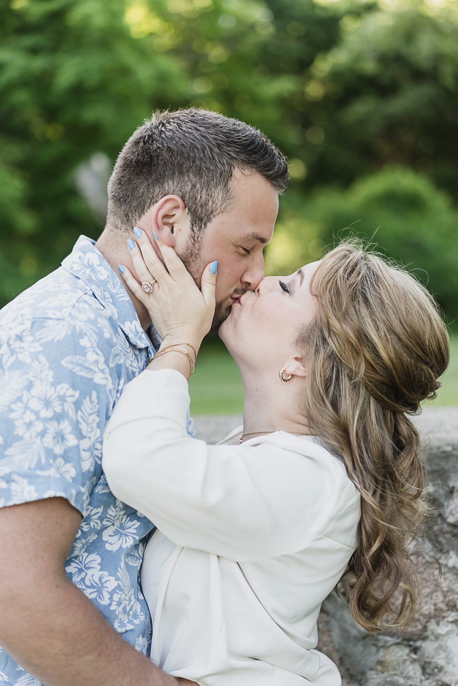 A romantic Michigan engagement session at Stony Creek Metro Park by Kari Dawson, top-rated Detroit wedding photographer and her team.