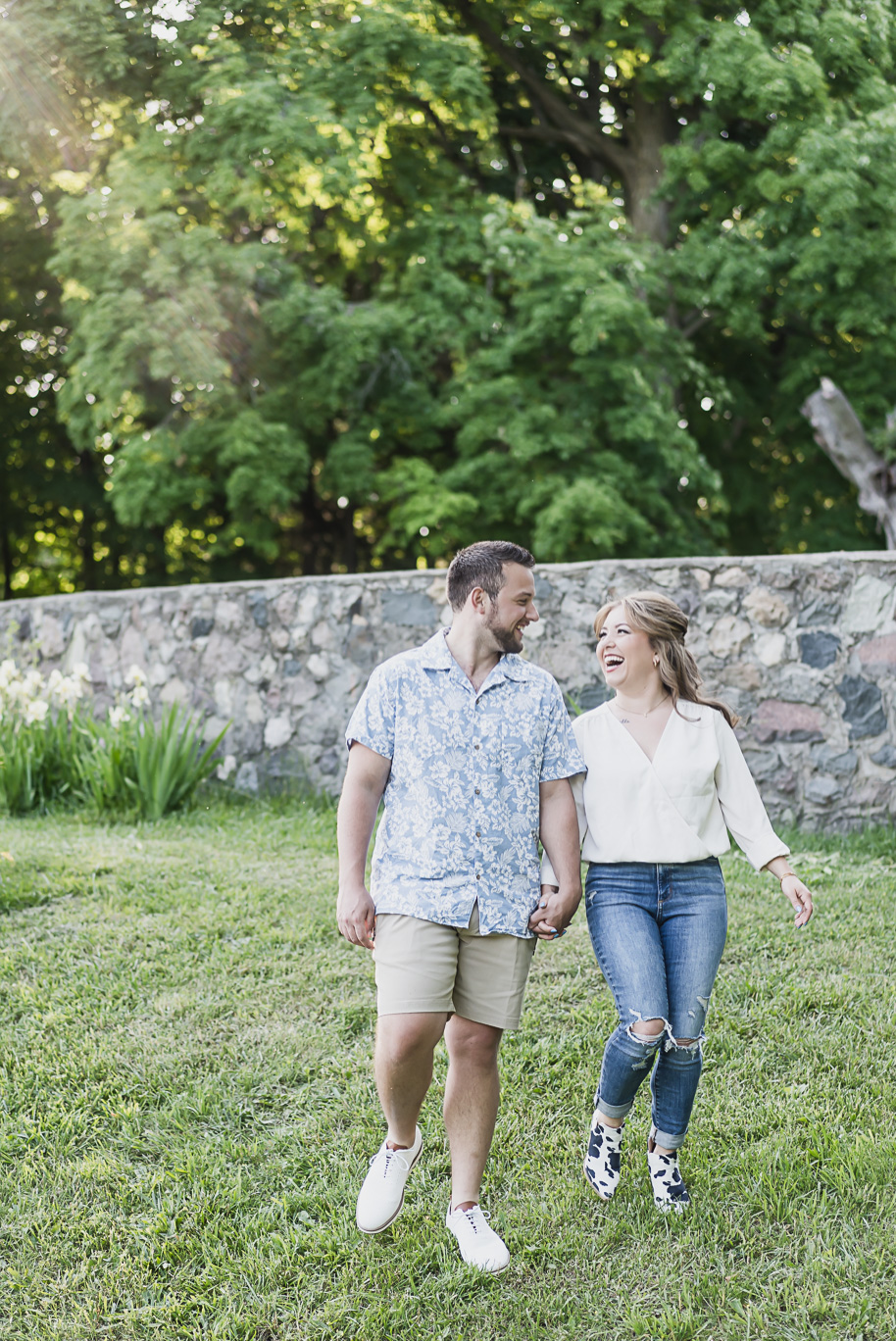 A romantic Michigan engagement session at Stony Creek Metro Park by Kari Dawson, top-rated Detroit wedding photographer and her team.