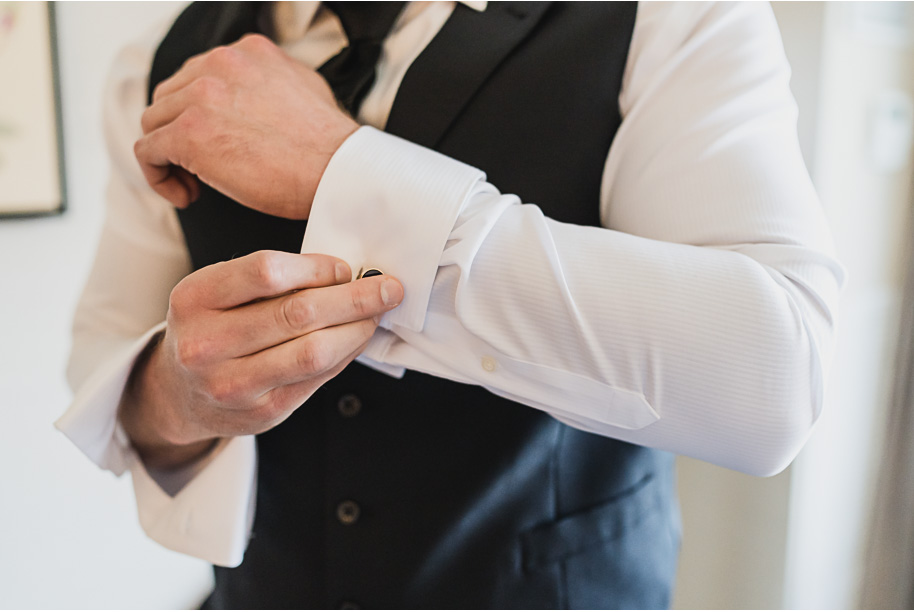 A spring black and white Lovett Hall wedding at Greenfield Village in Dearborn, Michigan provided by Kari Dawson Photography.