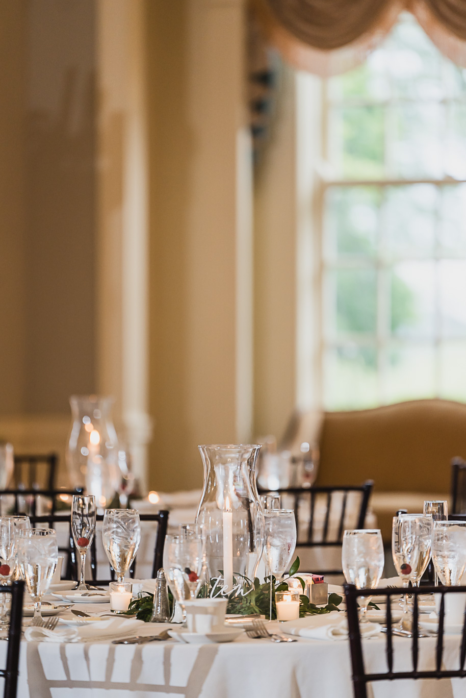 A spring black and white Lovett Hall wedding at Greenfield Village in Dearborn, Michigan provided by Kari Dawson Photography.