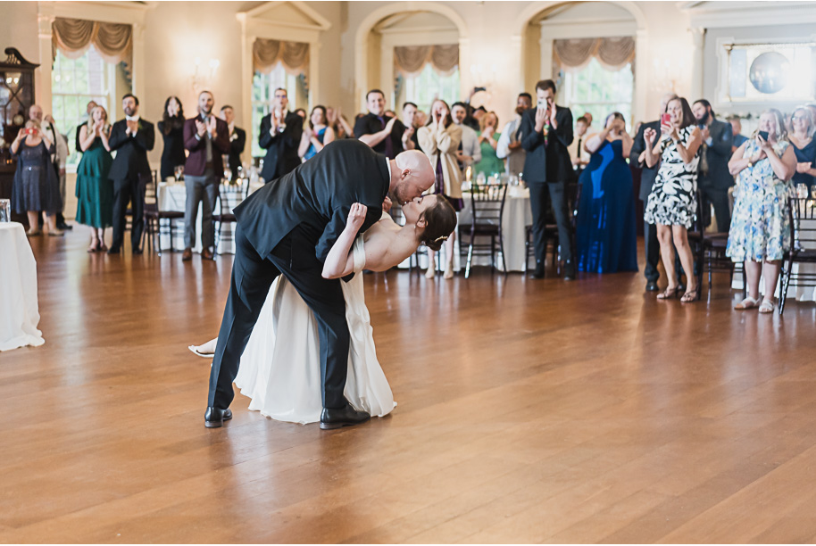 A spring black and white Lovett Hall wedding at Greenfield Village in Dearborn, Michigan provided by Kari Dawson Photography.