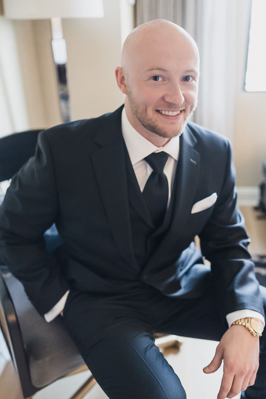 A spring black and white Lovett Hall wedding at Greenfield Village in Dearborn, Michigan provided by Kari Dawson Photography.