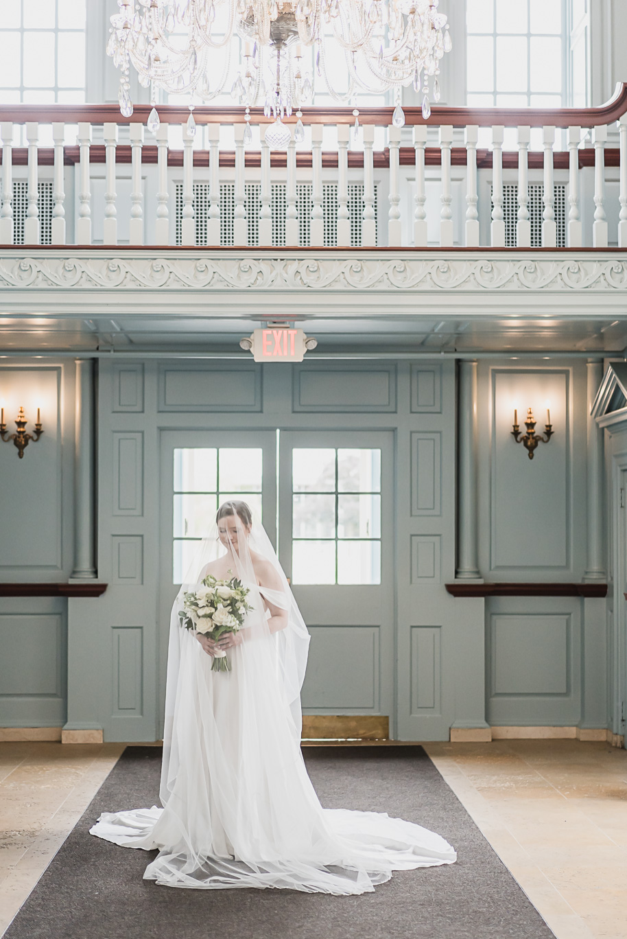 A spring black and white Lovett Hall wedding at Greenfield Village in Dearborn, Michigan provided by Kari Dawson Photography.