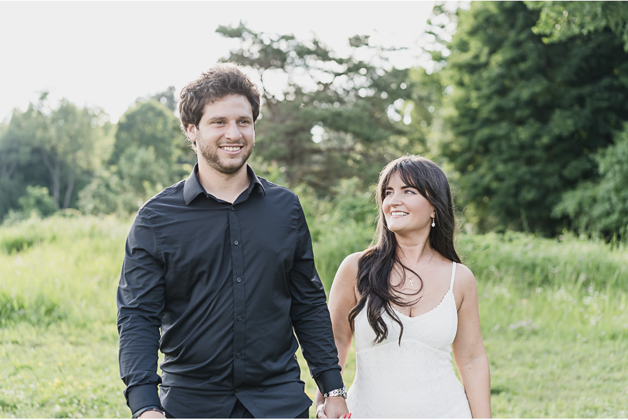 A sunny summer Stony Creek engagement in Washington, Michigan provided by Kari Dawson, top-rated Detroit wedding photographer.