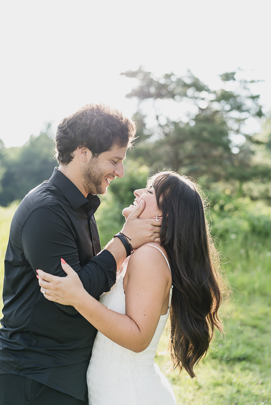 A sunny summer Stony Creek engagement in Washington, Michigan provided by Kari Dawson, top-rated Detroit wedding photographer.