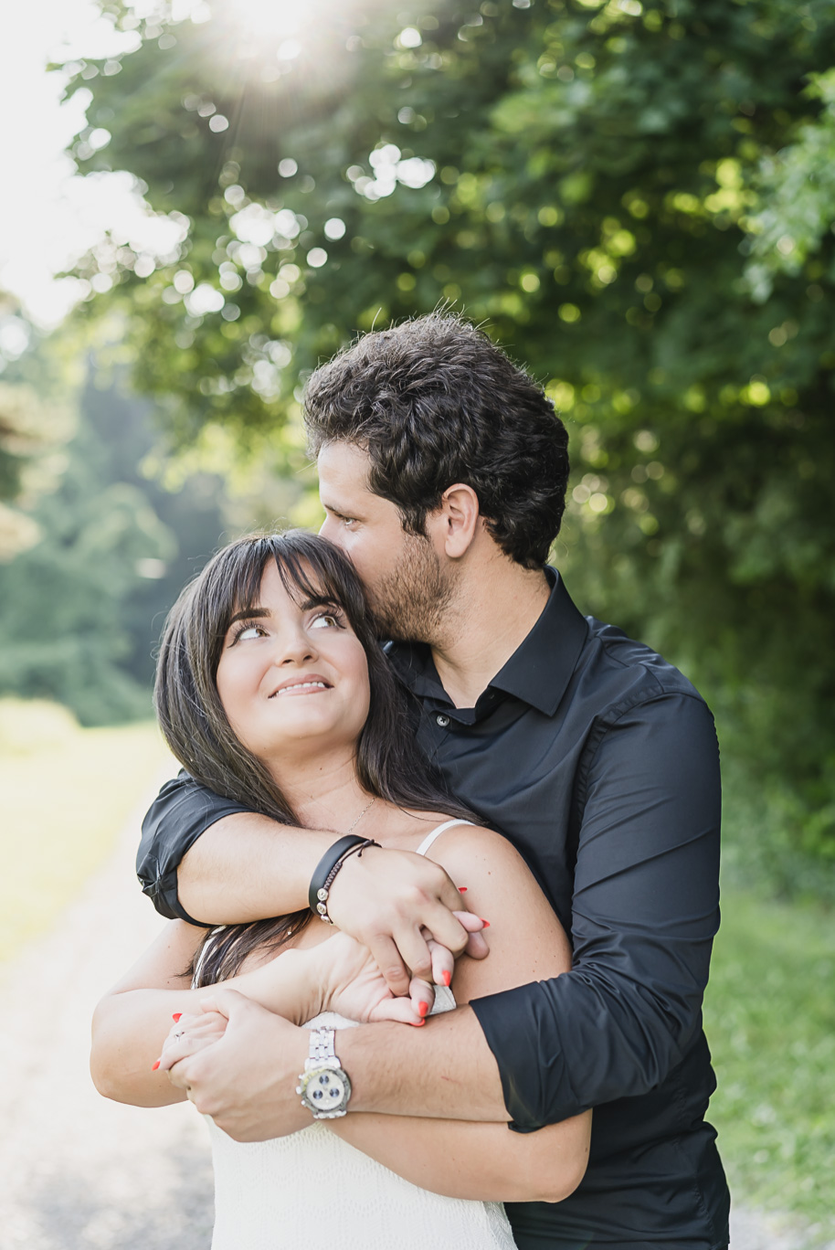 A sunny summer Stony Creek engagement in Washington, Michigan provided by Kari Dawson, top-rated Detroit wedding photographer.