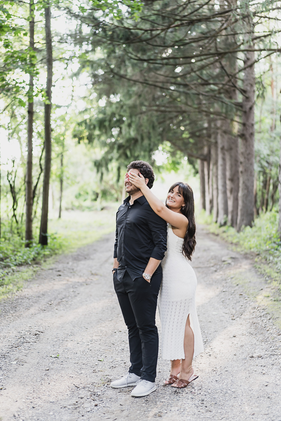 A sunny summer Stony Creek engagement in Washington, Michigan provided by Kari Dawson, top-rated Detroit wedding photographer.