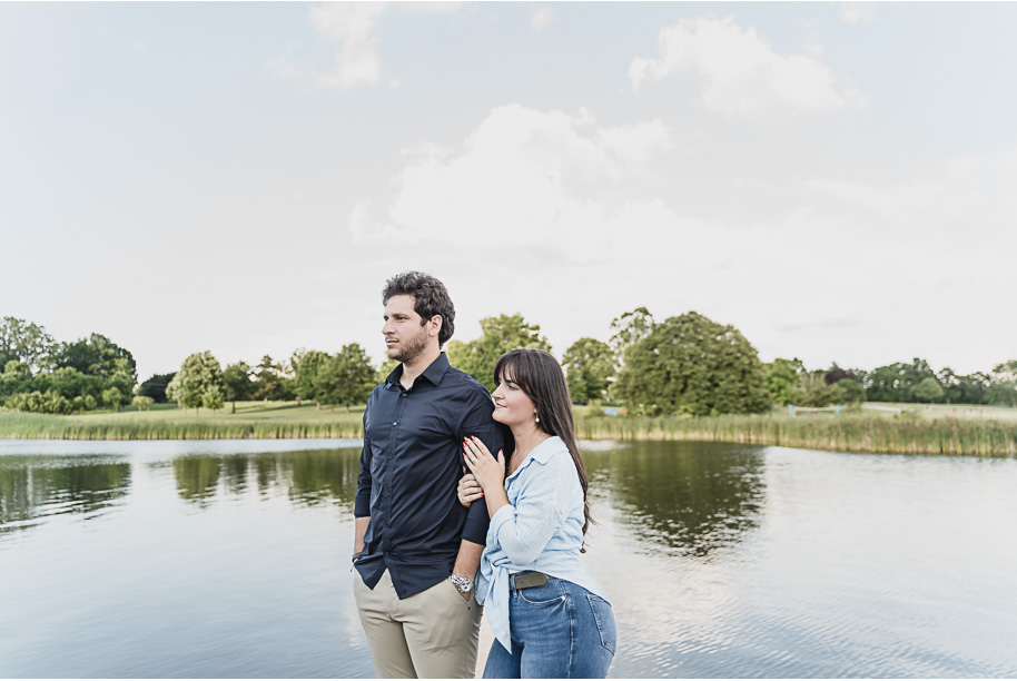 A sunny summer Stony Creek engagement in Washington, Michigan provided by Kari Dawson, top-rated Detroit wedding photographer.