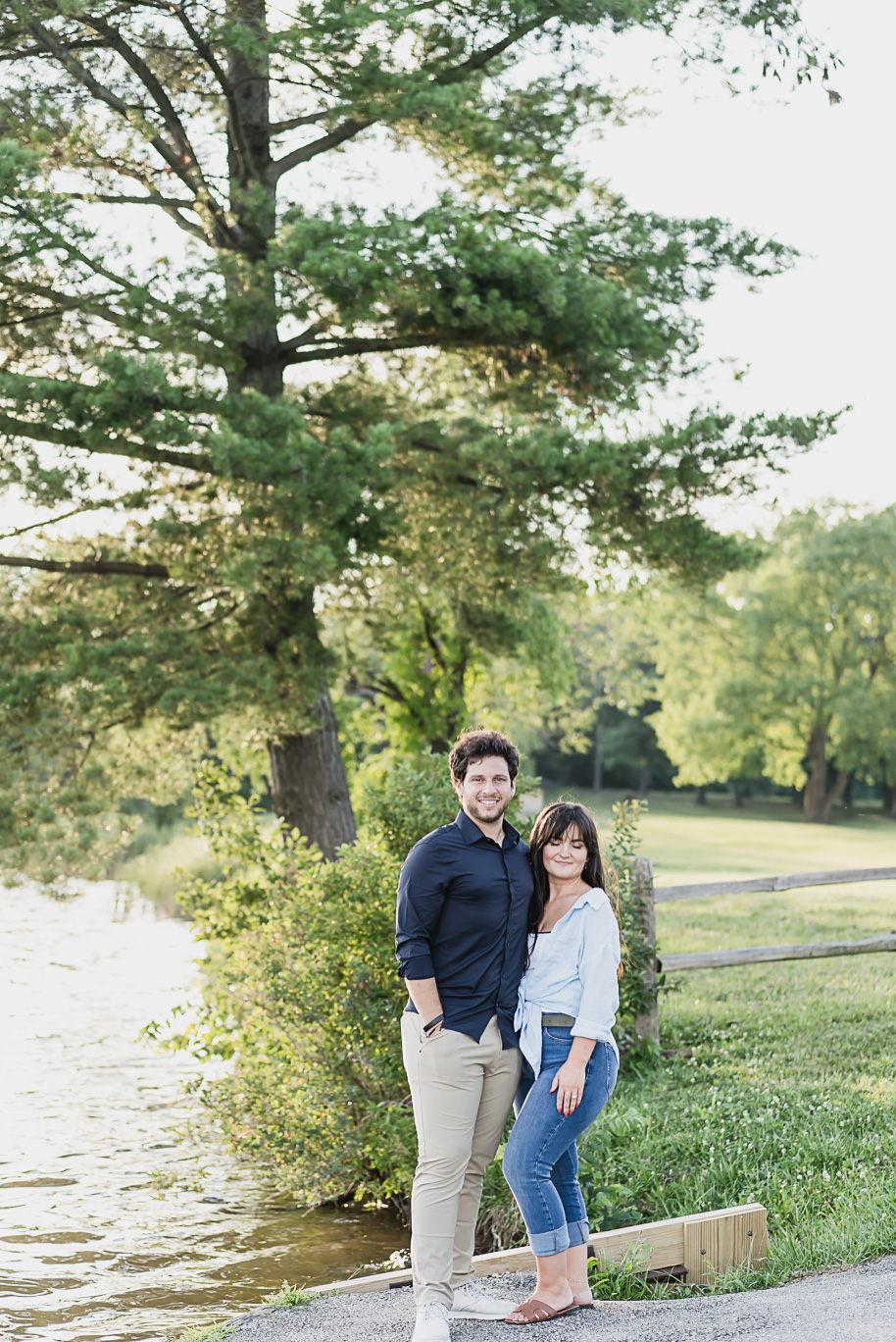 A sunny summer Stony Creek engagement in Washington, Michigan provided by Kari Dawson, top-rated Detroit wedding photographer.