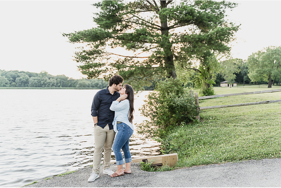 A sunny summer Stony Creek engagement in Washington, Michigan provided by Kari Dawson, top-rated Detroit wedding photographer.