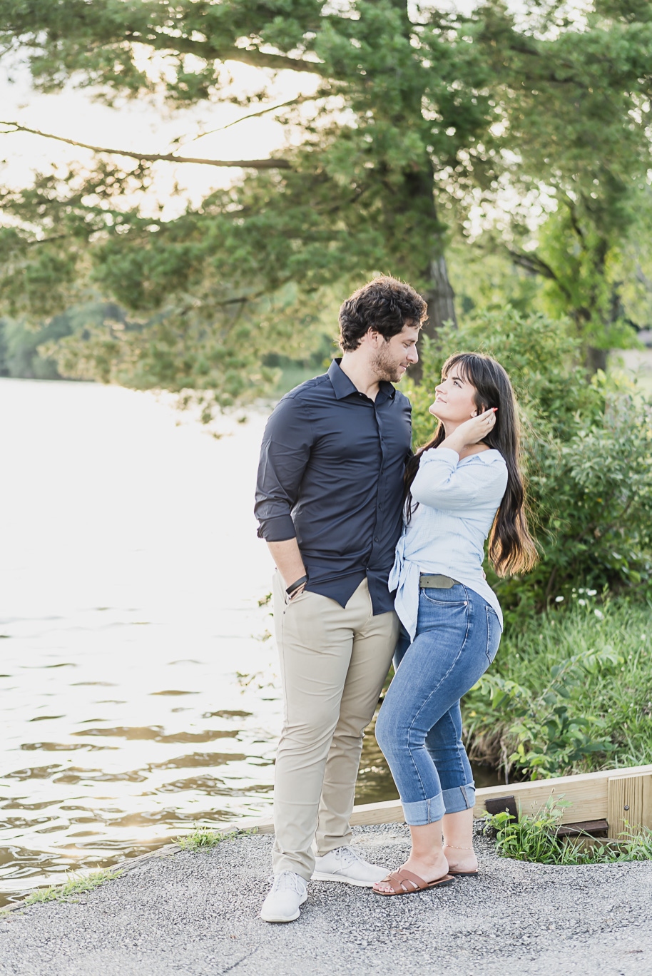 A sunny summer Stony Creek engagement in Washington, Michigan provided by Kari Dawson, top-rated Detroit wedding photographer.