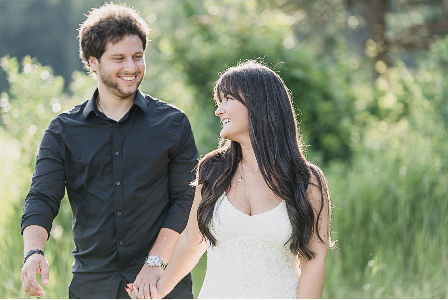 A sunny summer Stony Creek engagement in Washington, Michigan provided by Kari Dawson, top-rated Detroit wedding photographer.