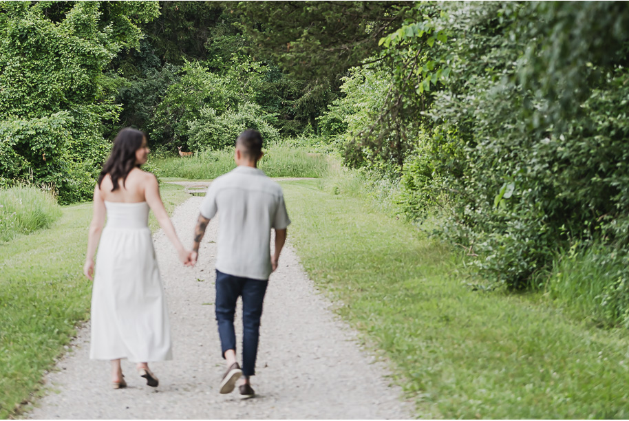 A summer Stony Creek engagement session on the water in Washington, Michigan provided by top-rated Michigan wedding photographer, Kari Dawson.