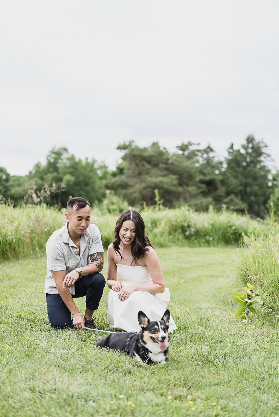 A summer Stony Creek engagement session on the water in Washington, Michigan provided by top-rated Michigan wedding photographer, Kari Dawson.