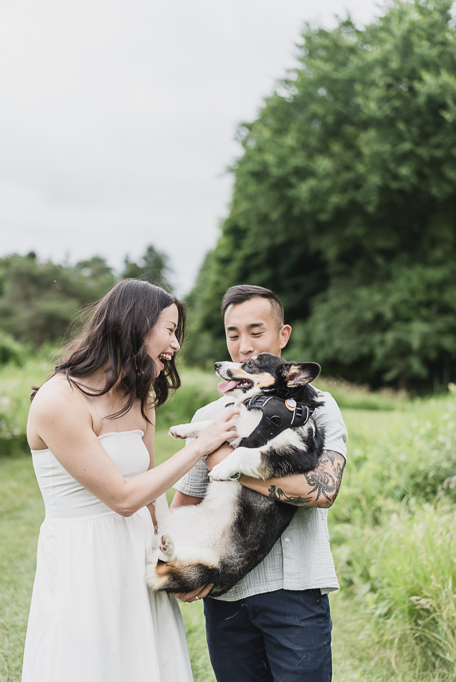 A summer Stony Creek engagement session on the water in Washington, Michigan provided by top-rated Michigan wedding photographer, Kari Dawson.