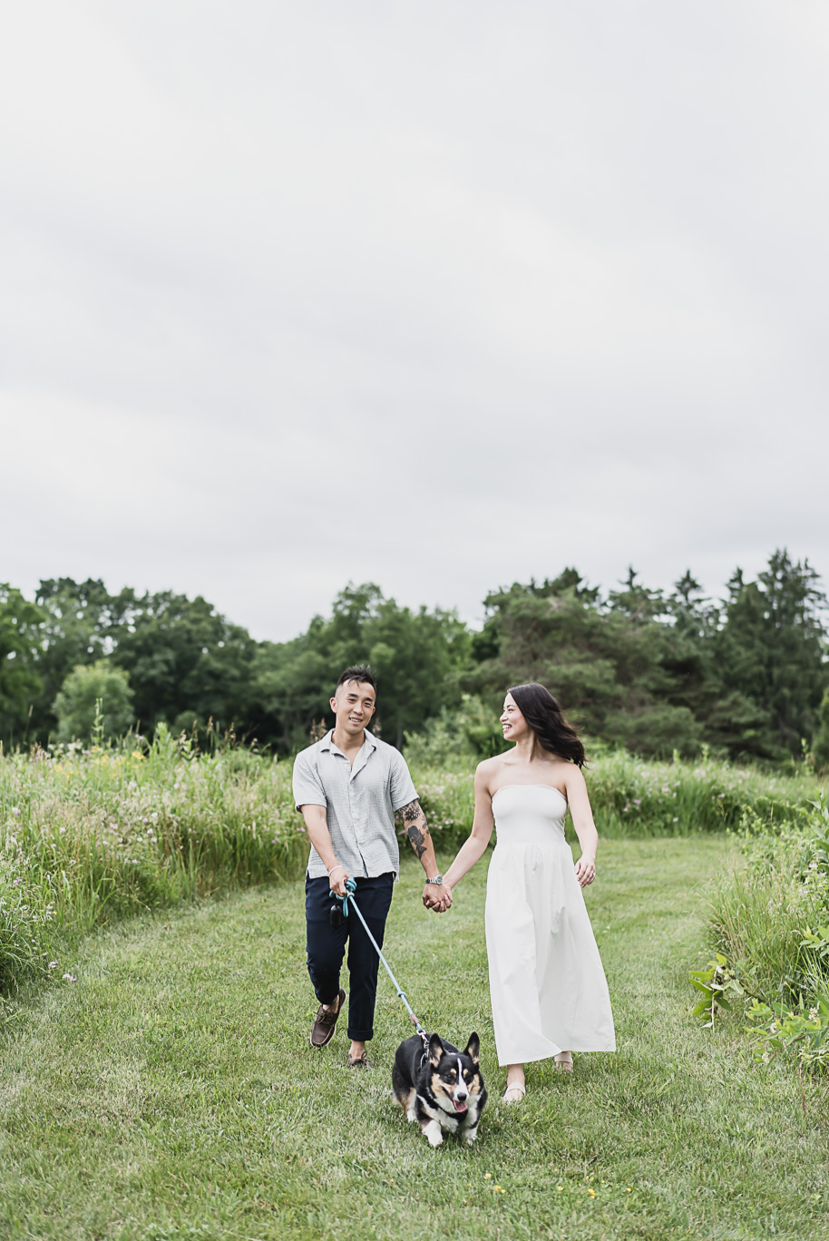 A summer Stony Creek engagement session on the water in Washington, Michigan provided by top-rated Michigan wedding photographer, Kari Dawson.