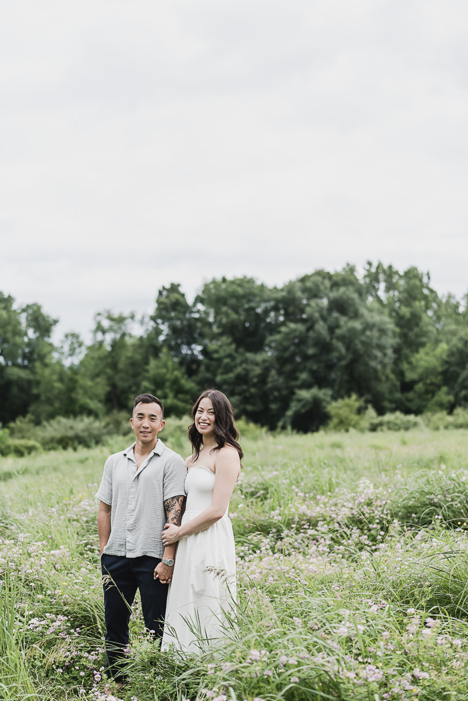 A summer Stony Creek engagement session on the water in Washington, Michigan provided by top-rated Michigan wedding photographer, Kari Dawson.