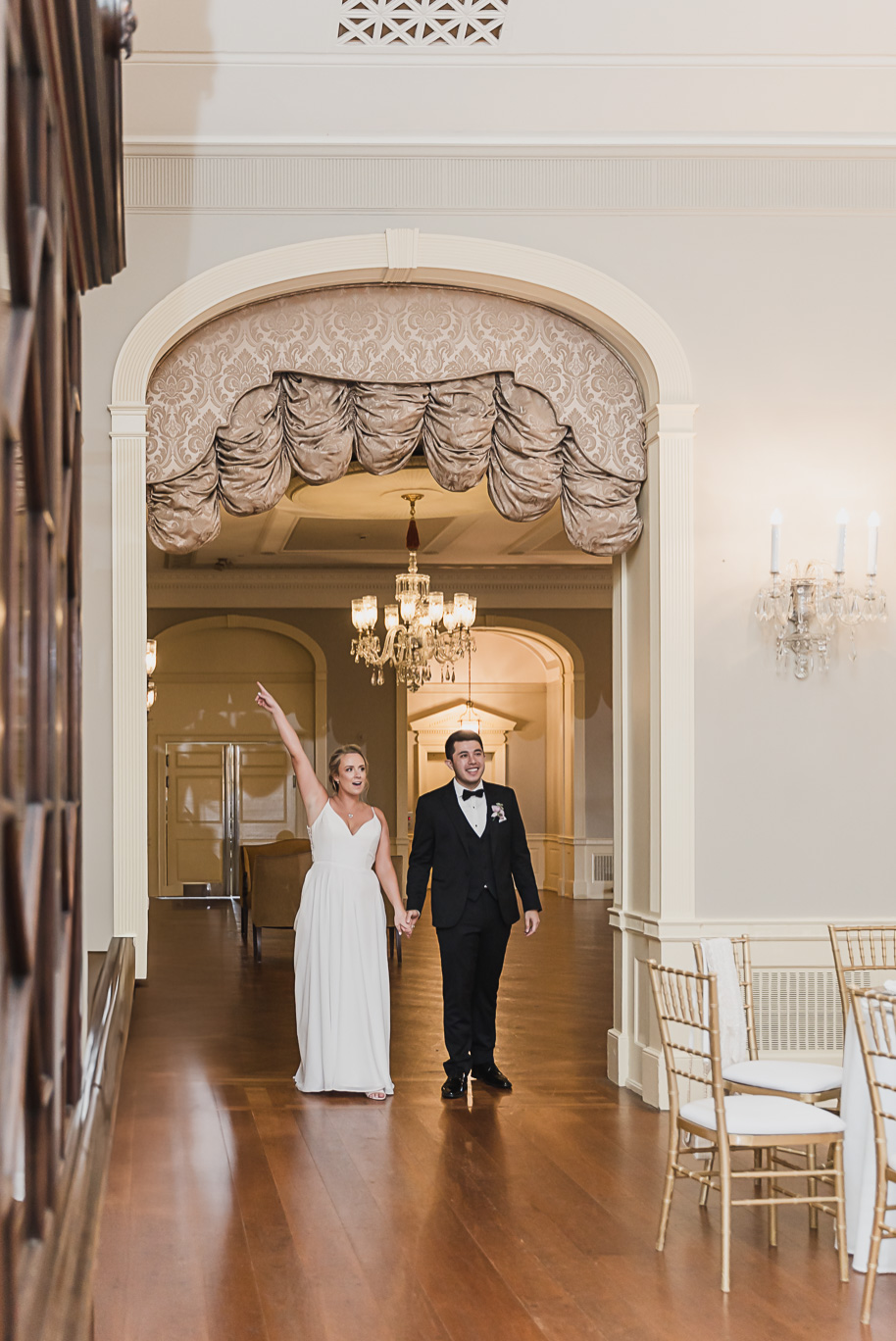 A sunny summer pastel color palette Lovett Hall wedding in Dearborn, Michigan at Greenfield Village provided by Kari Dawson.