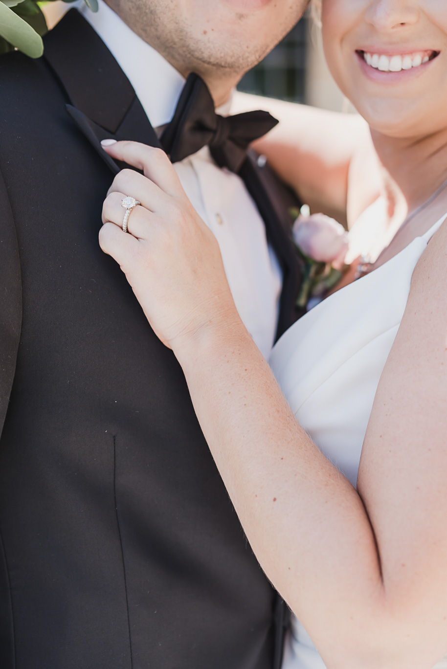 A sunny summer pastel color palette Lovett Hall wedding in Dearborn, Michigan at Greenfield Village provided by Kari Dawson.