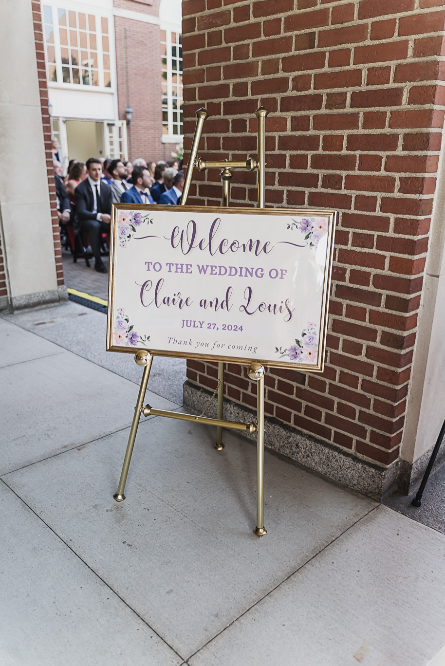 A sunny summer pastel color palette Lovett Hall wedding in Dearborn, Michigan at Greenfield Village provided by Kari Dawson.