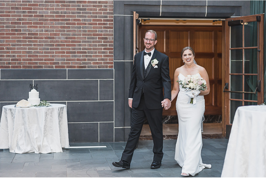 A romantic late summer intimate wedding at the Royal Park Hotel in Rochester, Michigan provided by top-rated Rochester wedding photograher Kari Dawson and her team.