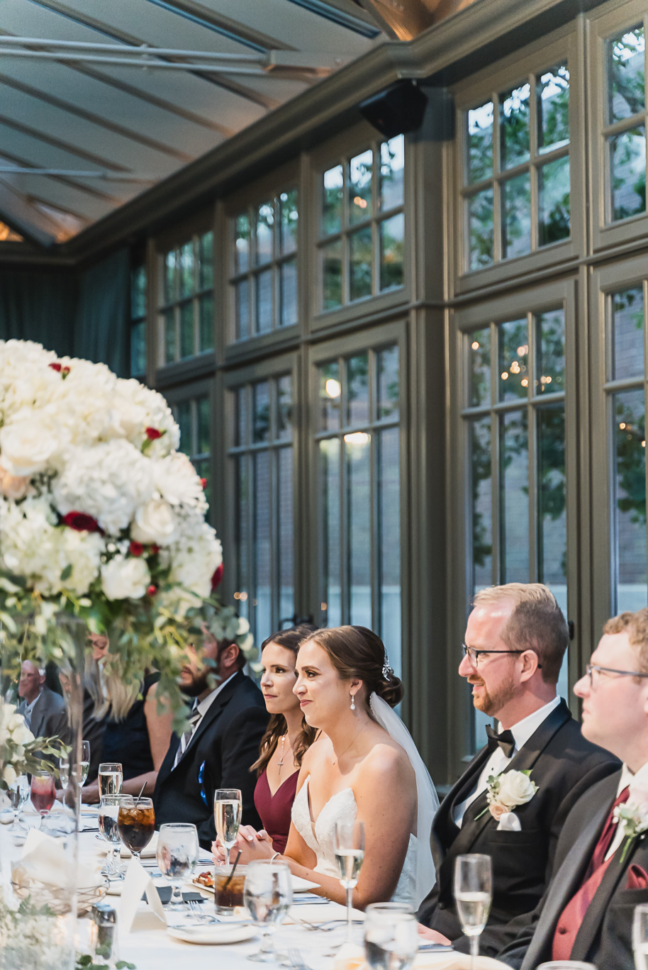 A romantic late summer intimate wedding at the Royal Park Hotel in Rochester, Michigan provided by top-rated Rochester wedding photograher Kari Dawson and her team.