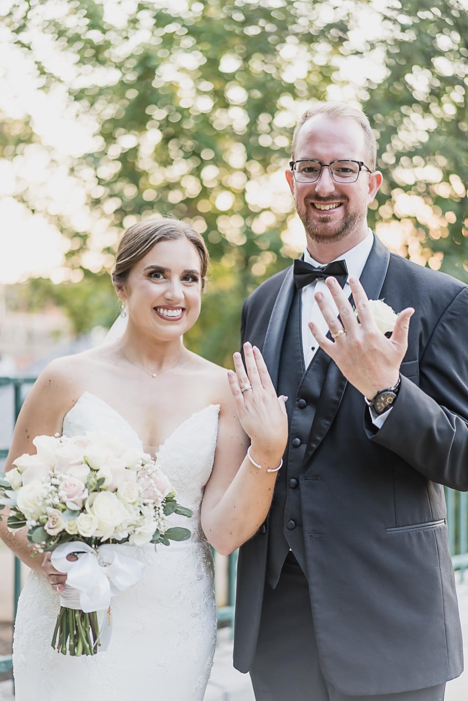 A romantic late summer intimate wedding at the Royal Park Hotel in Rochester, Michigan provided by top-rated Rochester wedding photograher Kari Dawson and her team.