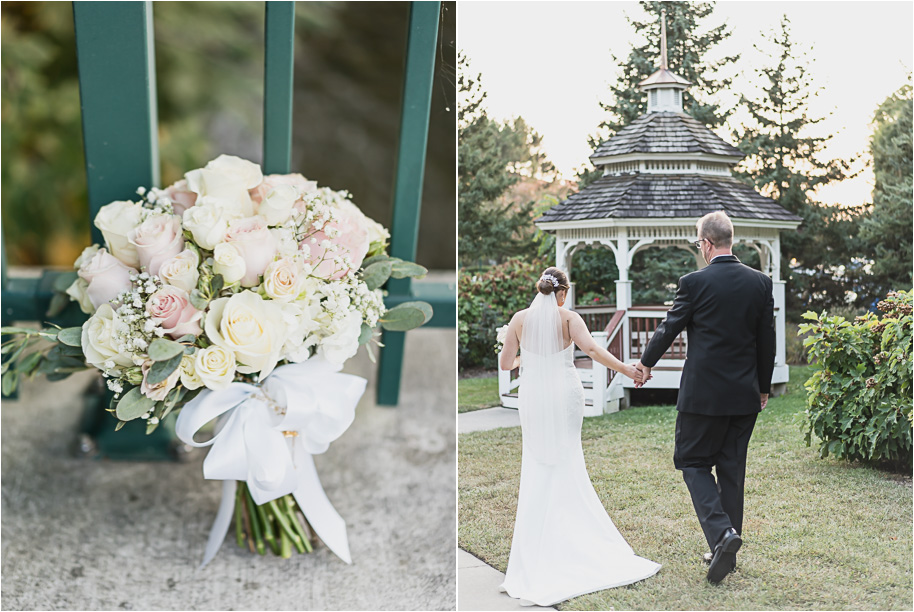 A romantic late summer intimate wedding at the Royal Park Hotel in Rochester, Michigan provided by top-rated Rochester wedding photograher Kari Dawson and her team.