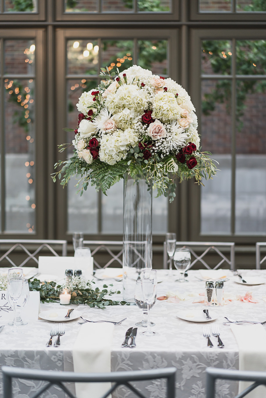 A romantic late summer intimate wedding at the Royal Park Hotel in Rochester, Michigan provided by top-rated Rochester wedding photograher Kari Dawson and her team.