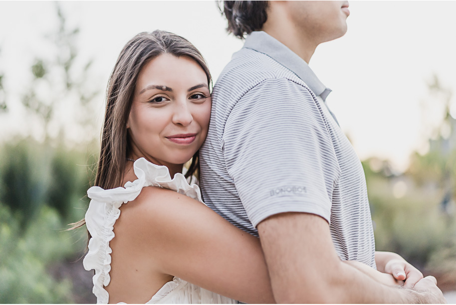 A classicly styled romantic downtown Detroit engagement session provided by top-rated Detroit wedding photographer Kari Dawson.