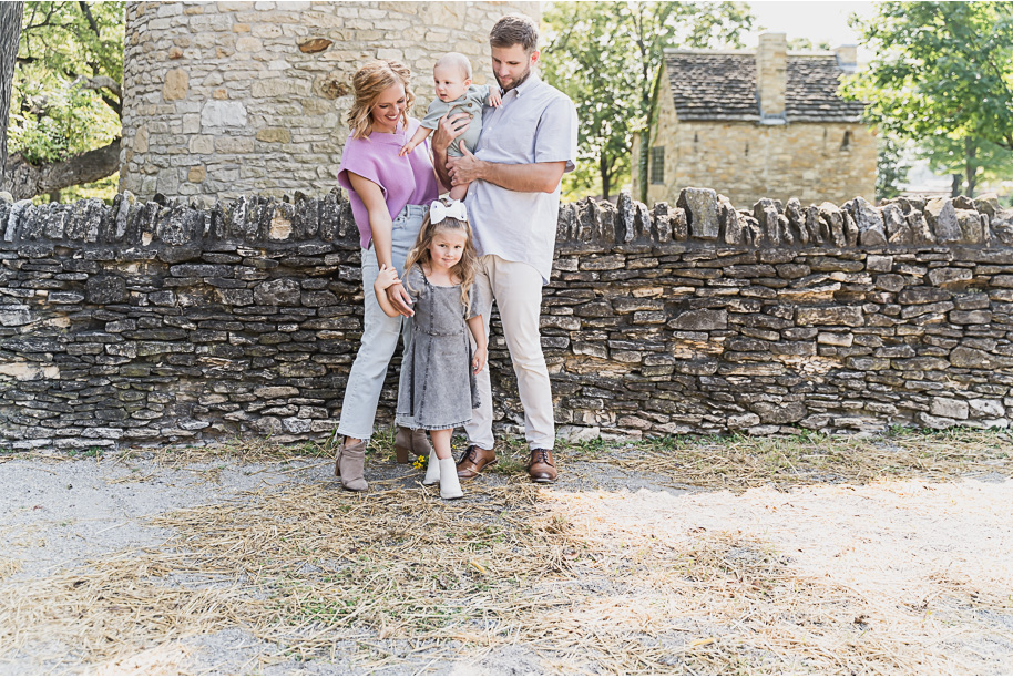 A fun Greenfield Village family photo session in Dearborn, Michigan provided by top-rated Detroit portrait and wedding photographer Kari Dawson.