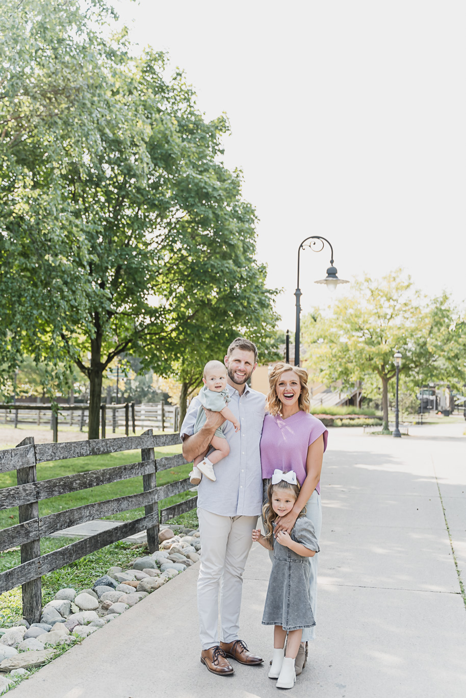 A fun Greenfield Village family photo session in Dearborn, Michigan provided by top-rated Detroit portrait and wedding photographer Kari Dawson.