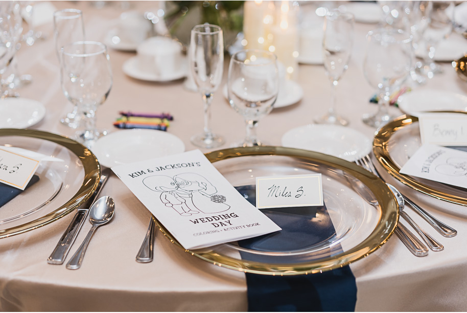 A classic navy and black summer San Marino Club wedding in Sterling Heights provided by top-rated Detroit wedding photographer Kari Dawson.