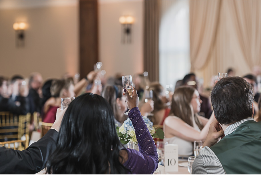 A classic navy and black summer San Marino Club wedding in Sterling Heights provided by top-rated Detroit wedding photographer Kari Dawson.