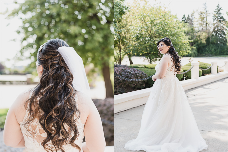 A classic navy and black summer San Marino Club wedding in Sterling Heights provided by top-rated Detroit wedding photographer Kari Dawson.