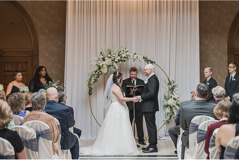 A classic navy and black summer San Marino Club wedding in Sterling Heights provided by top-rated Detroit wedding photographer Kari Dawson.