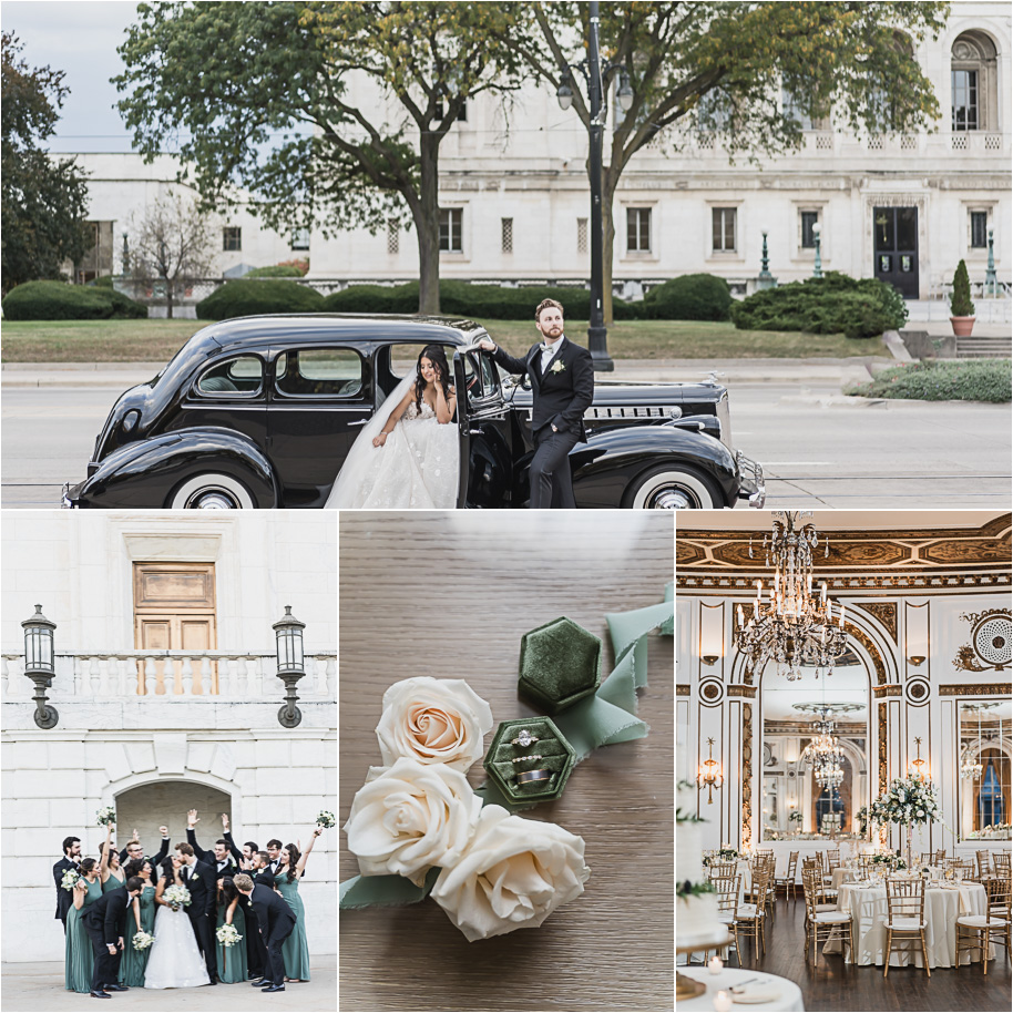 A romantic fall Colony Club wedding in Detroit, MI provided by Kari Dawson, top-rated Detroit wedding photographer and her team.